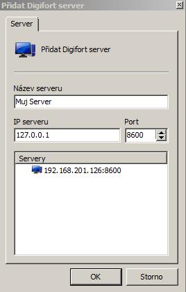 Zvolte si název serveru a zadejte IP adresu 127.0.