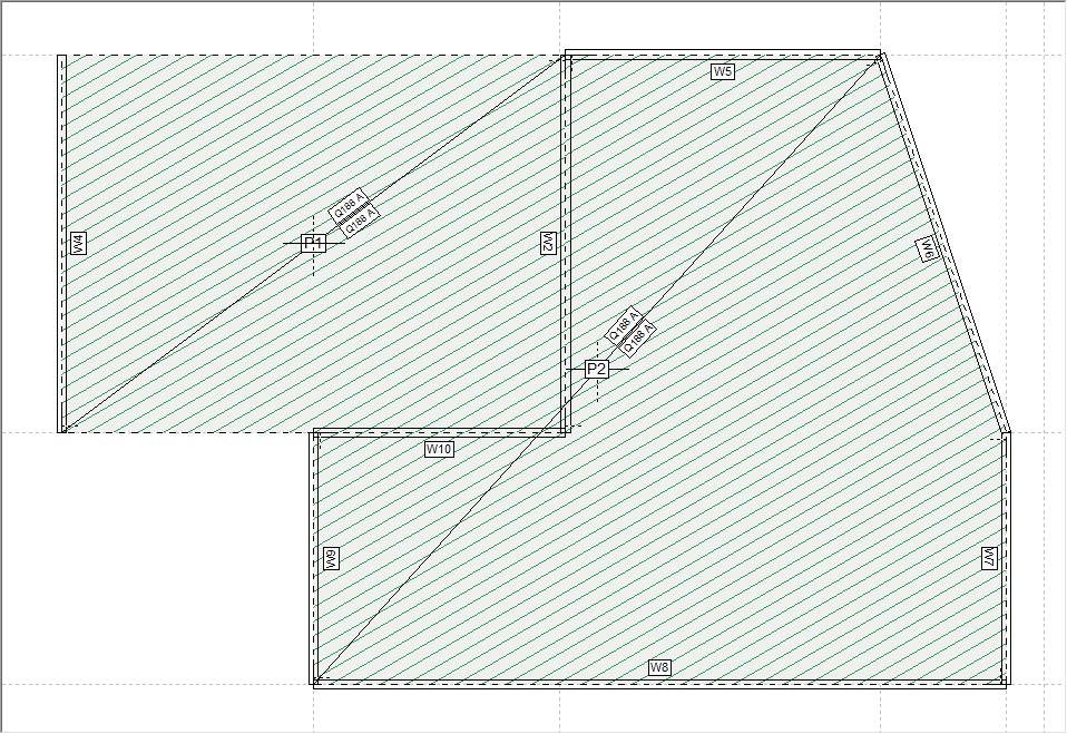 Vytvoření polygonální desky Vytvoření volného plošného zatížení 5. Jako další bod zvolte pravý dolní roh obdélníkové desky. Uzavřete polygon kliknutím podruhé na jeho první bod.