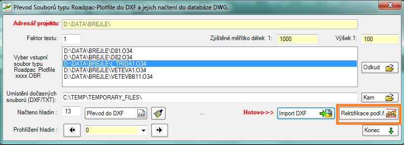 Funkce Kreslení příslušenství v podélných řezech rovněž