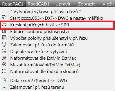 Funkce si vyžádá vstupní název souboru příslušenství, soubor směrového vedení SHB a soubor koridoru SPR. Výsledek výpočtu polohy se zapíše do souboru pod názvem, který si uživatel zvolí.