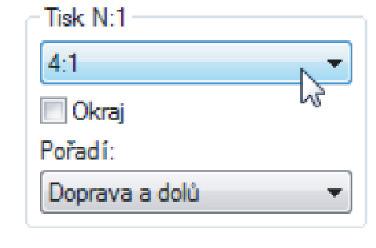 1 TISK V SYSTÉMU WINDOWS Tisk více stránek na jeden list Tato funkce umožňuje zmenšit a vytisknout dvě, čtyři, šest, osm, devět nebo šestnáct stránek dokumentu na jeden list papíru.