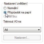 1 TISK V SYSTÉMU WINDOWS Přizpůsobení tištěného obrazu papíru Tiskový ovladač umožňuje upravit velikost tištěného obrazu a přizpůsobit ji velikosti papíru vloženého do zařízení.