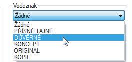 1 TISK V SYSTÉMU WINDOWS Tisk vodoznaku Na dokumentu můžete vytisknout vodoznak, například "DŮVĚRNÉ".