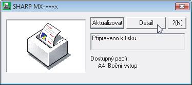 3 TISKOVÉ NÁSTROJE Použití tiskových nástrojů (část 3) Kontrola stavu tiskárny Printer Status Monitor umožňuje zkontrolovat stav toneru a papíru v zařízení.