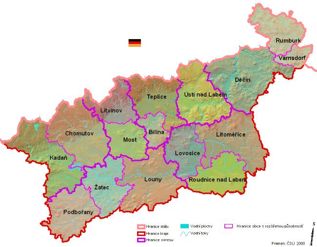 3 Zhodnocení současného stavu zpracování elektronických 3.1 Ústecký kraj Ústecký kraj vznikl spolu s ostatními samosprávnými kraji 1.