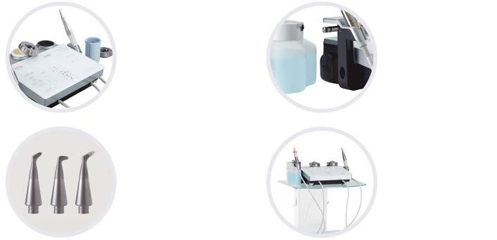 LKS 9/2018 touch standard Kombinovaný přístroj LED UOZK + otryskávač zubního plaku v provedení touch s nožním spouštěčem nedostižné ergonomické a hygienické zpracování regulovatelné chlazení z