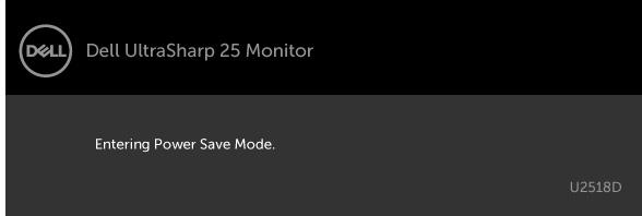 Když monitor přejde do Power Save Mode (Úsporný režim), zobrazí se následující zpráva: Chcete-li vstoupit do nabídky OSD, aktivujte počítač a probuďte monitor Po stisknutí některého tlačítka vyjma