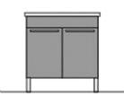 0DV-N-MDF-L 9 9,-/ks TR.80DV-N umyvadlová skříňka s dvířky rozměry: š.7 x v.8 x h.