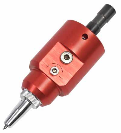 RAPIDMARK RAPIDMARK MIKROÚDEROVÝ ZNAČÍCÍ NÁSTROJ PRO CNC PŘÍVOD VZDUCHU PŘES NÁSTAVEC (Weldon 16 mm): 4 až 6 bar VSTUP VZDUCHU NABOKU (volitelný) NÁSTAVEC WELDON 16 MM Dostupné i jiné průměry (na