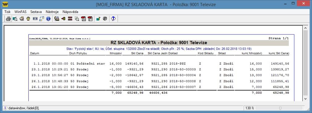 Provázání s jinými moduly Uživatelsky nastavitelné pohyby Díky modularitě IS WinFAS lze skladové hospodářství napojit na jiné oblas systému: IS WinFAS eviduje pohyby položek zásob na způsob