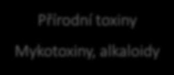 Mykotoxiny, alkaloidy Hlavní živiny