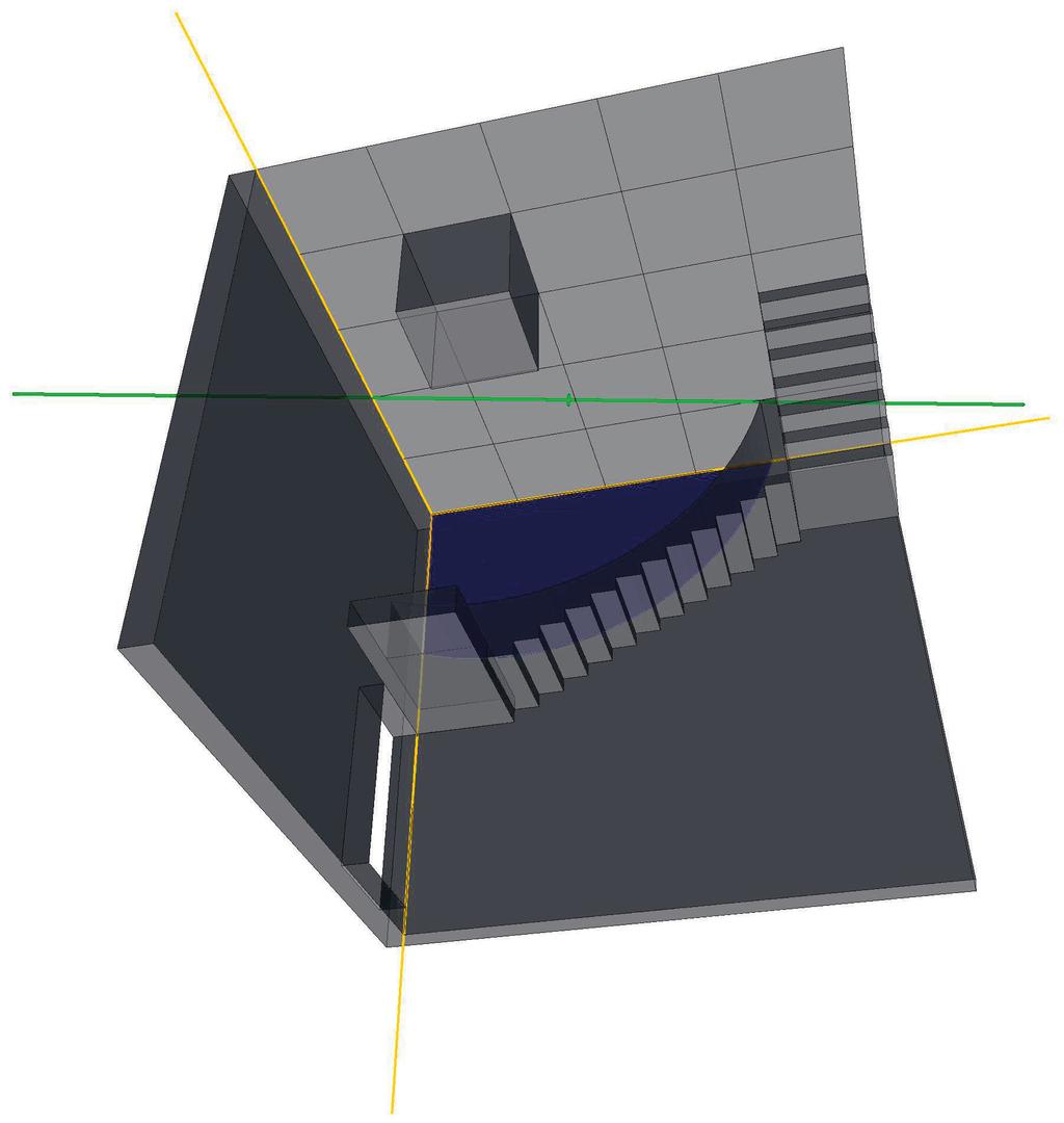 Varianta 5 A3našířku LP: H[23 ;18], v h =1600mm, d=32 Základní rovina π lineární perspektivy je souřadnicová rovina(x,y).