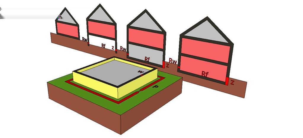 U zbývajících třech případů jsou to shodně tyto informace: K obrázkům výše jenom dodáme, že: w [m] - je průměrná tloušťka obvodové stěny podél exponovaného obvodu podlahy P Rf [m2k/w] - je tepelný