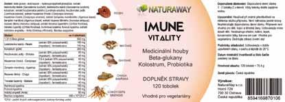 IMUNE VITALITY IMUNE VITALITY Imune Vitality je 100% prírodný produkt, ktorý sa postará o podporu Vášho imunitného systému počas celého roka.