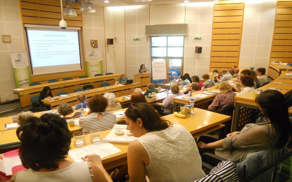 v listopadu. Distribuovaná byla přes pacientské organizace, KOC, odborné konference (např. Prague Onco), na akcích Platformy Hlas pacientek apod.