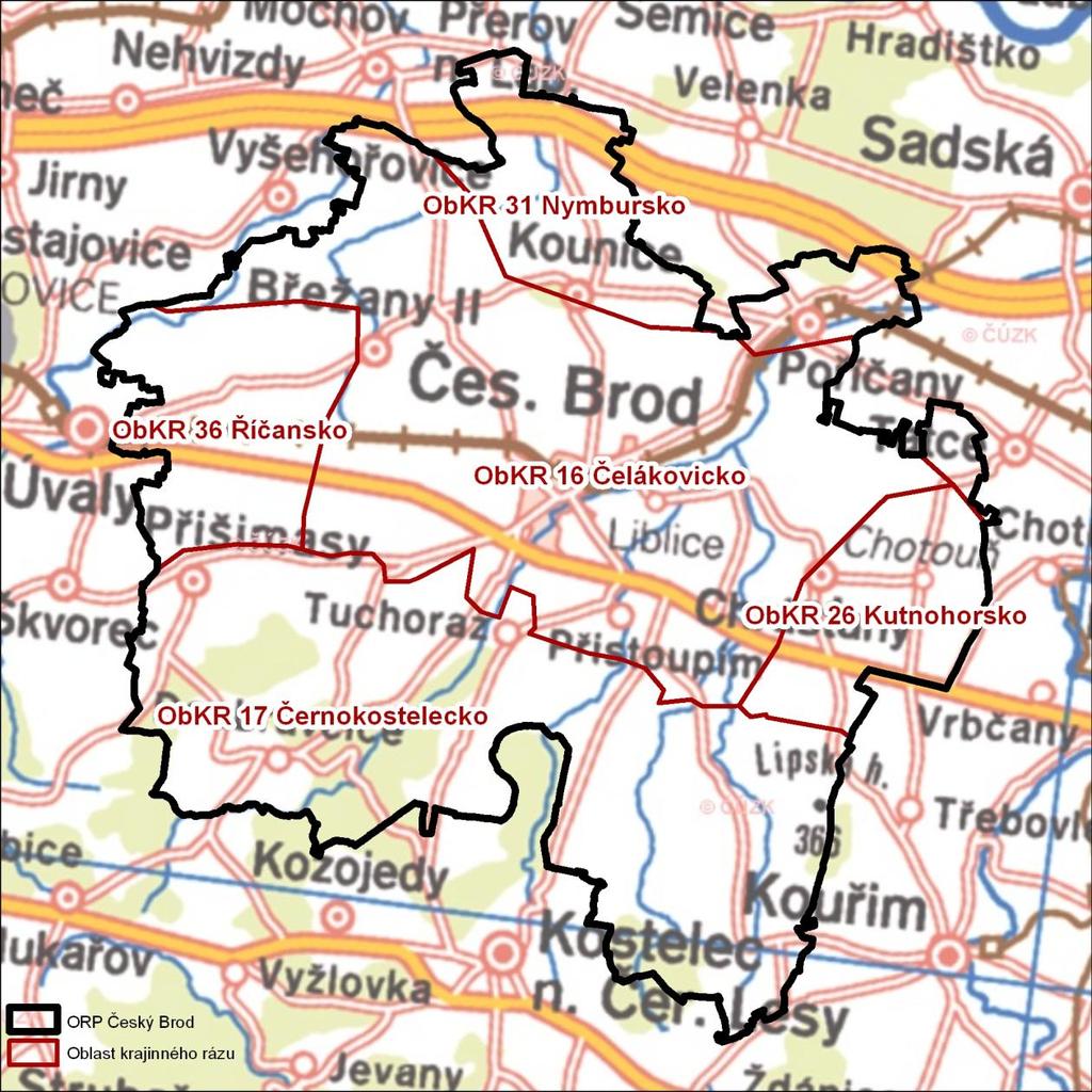 V roce 2010 byla zpracována 2. část Vyhodnocení krajinného rázu Středočeského kraje (Ateliér V), která rozdělila území kraje na tzv. oblasti krajinného rázu (ObKR).