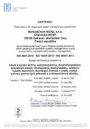 6 Integrovaný systém řízení V roce 2017 společnost BorsodChem MCHZ, s.r.o., nadále udržovala a rozvíjela integrovaný systém řízení, který zahrnuje společně systém řízení kvality, životního prostředí, bezpečnostní systém a systém hospodaření s energií.