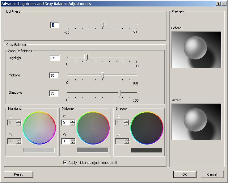 Tisk v odstínech šedi Všechny barvy v obrazu lze převést do stupňů šedé následujícími způsoby: V aplikaci: Tuto možnost poskytuje mnoho programů.