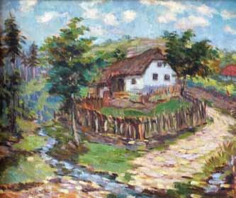 429 430 429. Cyril Jančálek (1891 1954) Skládání mandelů olej, dřevo, 20. léta 20.