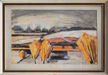 Anna Staritski (1908 1981) Kompozice tuš, kvaš, koláž, kombinovaná technika, 55,7 x 75 cm, sign.