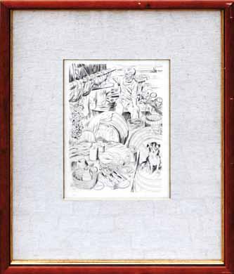 3 1. Cyril Bouda (1901 1984) Námořník lept, 24,5 x 17 cm, sign. PD Cyril Bouda, rám, č.
