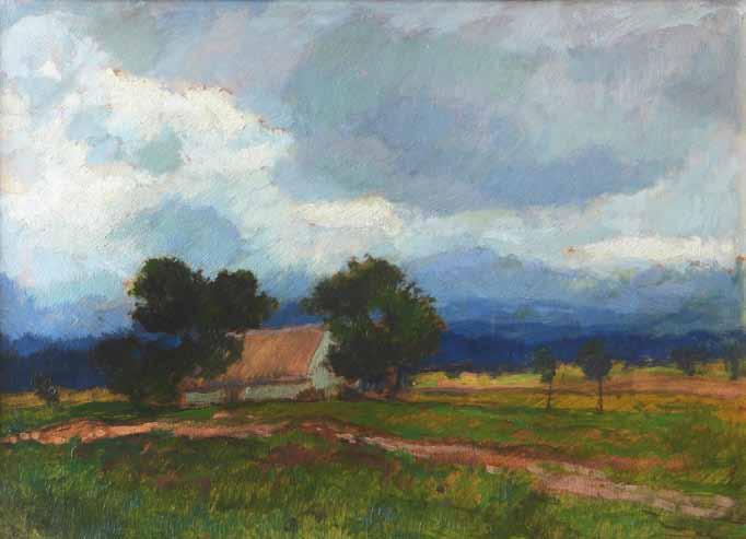 179. Richard Lander (1904 1982) Liboháj olej, karton, 1945, 18 x 50 cm, sign. PD R.