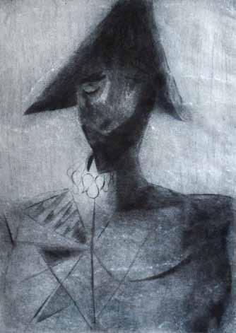 11. František Tichý (1896 1961) Černý Arlecchino lept, 1. stav, krásná ukázka z grafického díla přední osobnosti české výtvarné avantgardy.