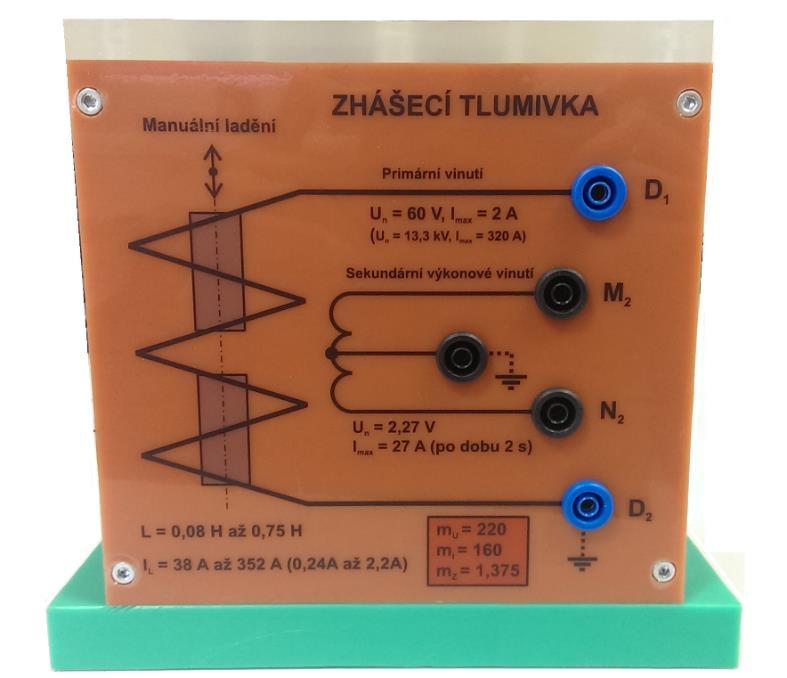 2 Popis jednotlivých prvků sestavy 11 Výkonové vinutí má jmenovité napětí 2,27 V a z bezpečnostního hlediska má uzemněný střed.