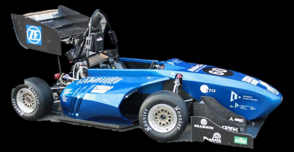 Závodní monopost plzeňského týmu UWB Racing Team Pilsen je objektem řešení (obrázek 3-3). Jak už bylo zmíněno výše, tým se snaží svůj vůz vyvinout tak, aby v soutěži získal co nejvíce bodů.