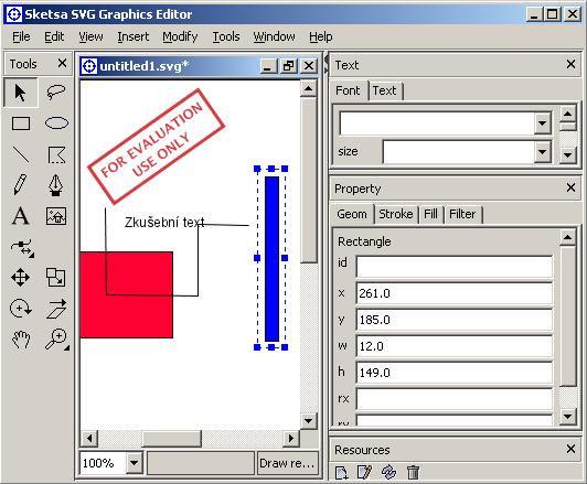 následné obkreslení (digitalizaci). Obr. 5.09 Editor Sketsa 5.3.4. Sodipodi Grafický editor Sodipodi 0.3.4. (http://www.sodipodi.
