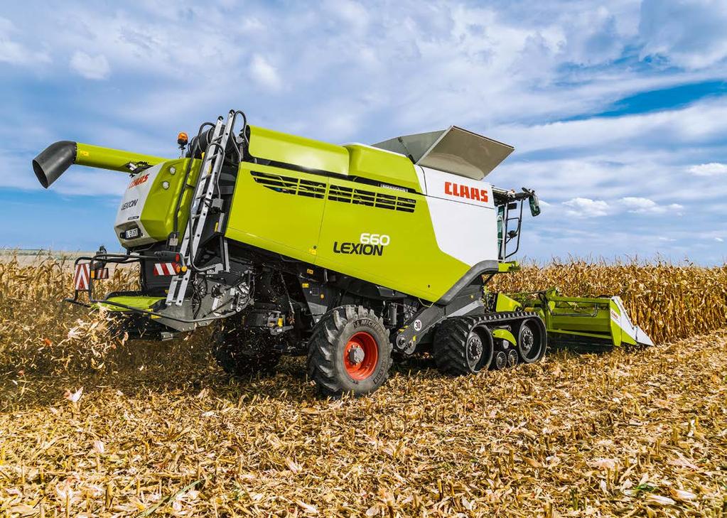 Větší šetrnost k půdě. TERRA TRAC 635 mm Automatické vyrovnávání úrovně. Hydropneumatické odpružení.
