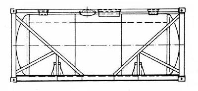 BAKALÁŘSKÁ PRÁCE Strana 15 Obr. 6 - Plošinový kontejner Nádržkový kontejner Tanktainer container Jedná se o kontejner s rámovou konstrukcí a rohovými prvky (obr. 7).