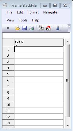 StackFile Objekty skupiny Information Flow. Slouží jako fronta dat. Stackfile je list s jedním sloupcem, který je charakteristický možností přistupovat k datům LIFO (Last In First Out).