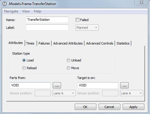 TransferStation Objekt skupiny Tools. Objekt TransferStation reprezentuje přemísťovací stanici nebo robota.