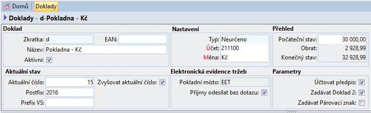 Pokladní doklady by měly mít uvedený účet 211 (s případnou analytikou), stravenky 213 atd.