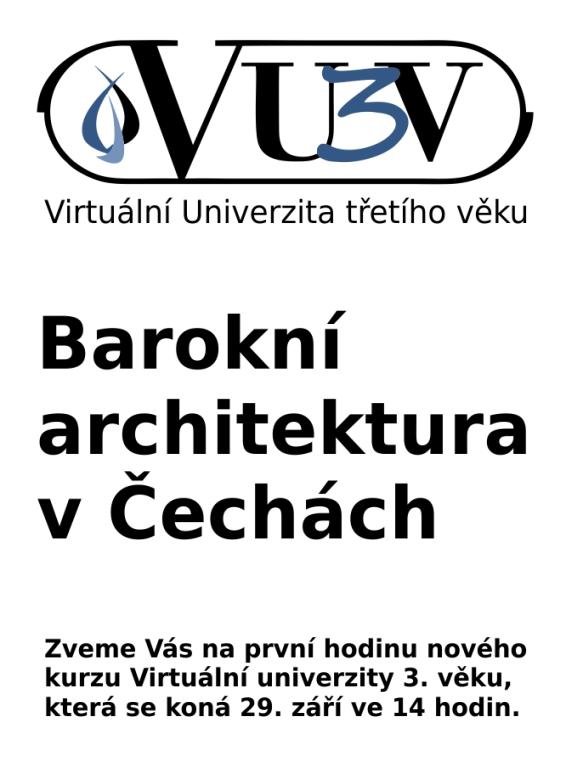 BAROKNÍ ARCHITEKTURA V ČECHÁCH byla na programu první hodiny Virtuální univerzity třetího věku, kterou zahájila v úterý 29. září Městská knihovna Jablonec.