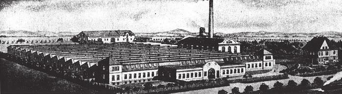 a strojním zařízením k výrobě hedvábného zboží na dnešní ulici Uničovské v Šumperku o rozloze 8974 m², kterou provedl Hubert Prosinger. V roce 1917 byl dokončen jednopatrový obytný dům vedle továrny.