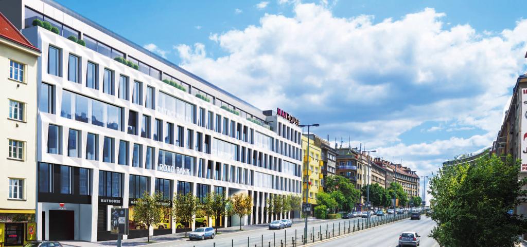 MAYHOUSE O PROJEKTU Administrativní projekt MAYHOUSE ve vyhledávané lokalitě Pankrác nabízí v 6 nadzemních patrech celkem 7 700 m 2 moderních kanceláří, zázemí pro