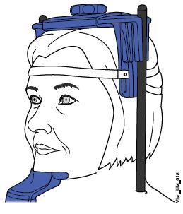 11 3D snímkování 5. Když používáte zadní opěrku hlavy: Zadní opěrku hlavy můžete posouvat nahoru a dolů pro optimální komfort hlavy pacienta. 6.