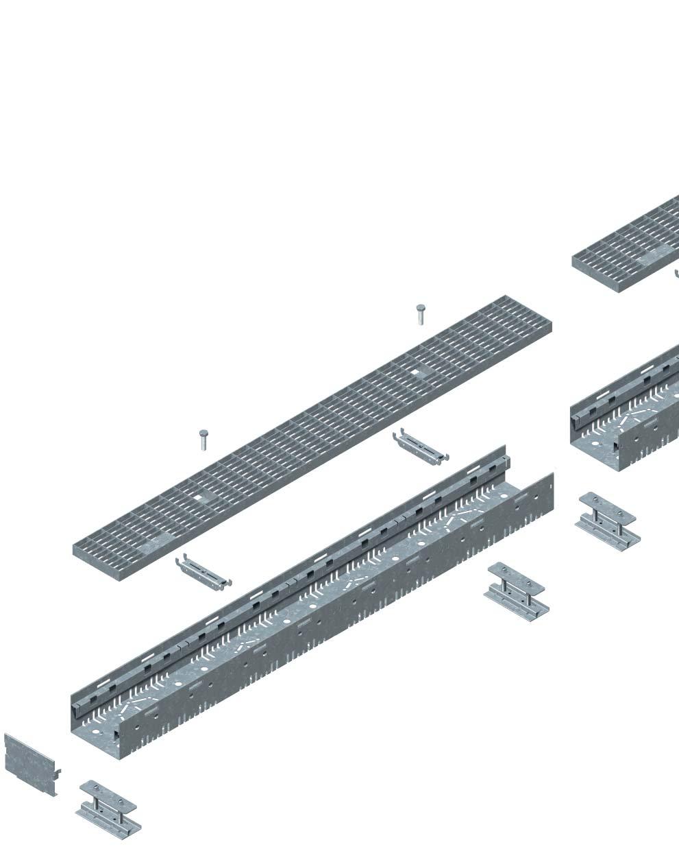 Systém DACHFIX STEEL Spolehlivé řešení odvodnění pro terasy, fasády a ploché