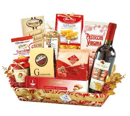 kandovaného ovoce Balocco 500 g 1 x tabulka extra hořké čokolády75 g 1 x sáček čokoládových sušenek Cantuccini 90 g 1 x sáček čokoládových pralinek 100 g 1 xkrabice máslového pečiva s kakaem a