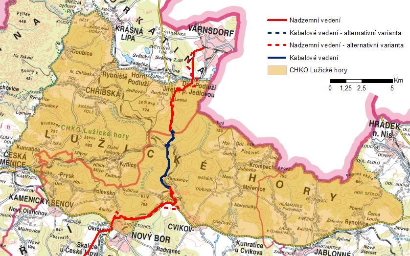 lesních porostů ve vrcholových partiích, vlhké horské a podhorské louky s výskytem vzácných druhů