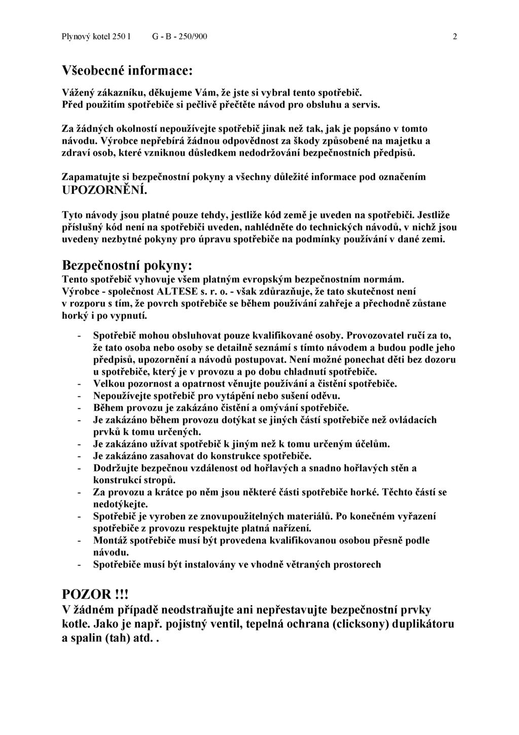 Návod pro obsluhu a servis - PDF Stažení zdarma