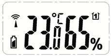 LCD displej vonkajšieho senzora 1 3 2 4 5 1: indikátor vysielaného signálu 2: indikátor stavu batérií 3: indikátor čísla komunikačného kanála (musí byť zhodný s číslom kanála na základni) 4: