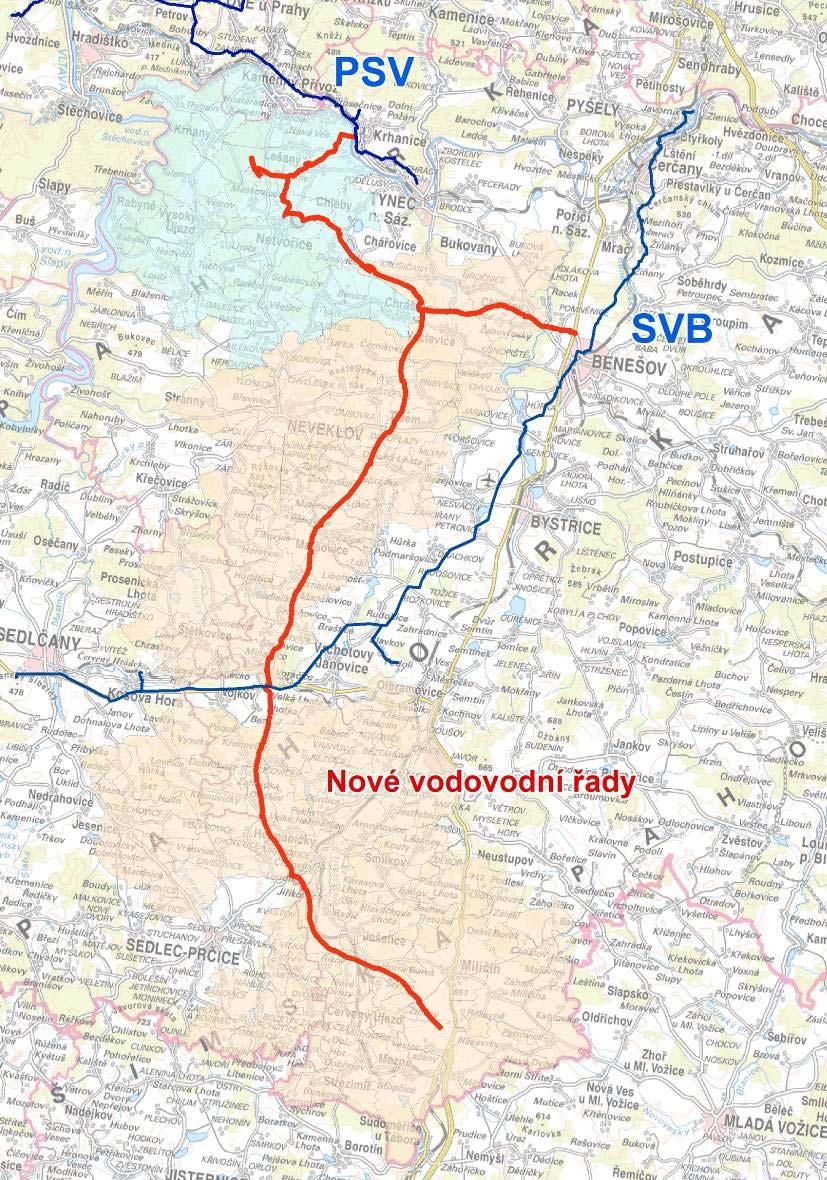 DÁLNICE D3 "STŘEDOČESKÁ ČÁST" PRAHA - NOVÁ HOSPODA, MOŽNOSTI ROZŠÍŘENÍ VODÁRENSKÉ SOUSTAVY V