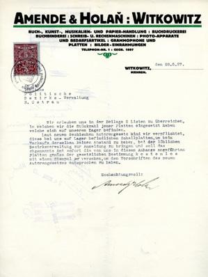 336 na nynější Jeremenkově ulici. Tiskárna se nacházela v téže ulici v domě č. p.
