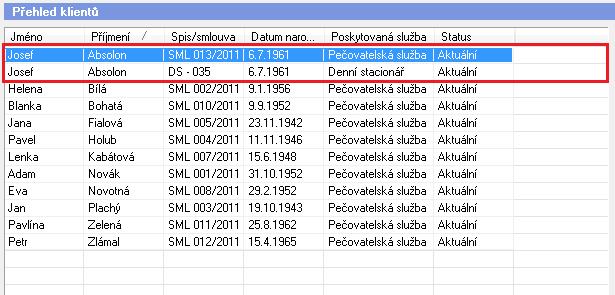 2 Karta klienta Informační systém Orion je určen jak pro zařízení s jednou registrovanou sociální službou, tak i pro velká zařízení s několika službami.