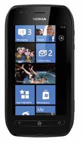 3,5 palcový Reality displej 5 Mpx fotoaparát dvojjadrový procesor 1 GHz Nokia Lumia 710 Novinka od Nokie s