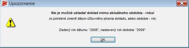 CTRL+M. Potom sa presunúť do roku 2008 a doklad opraviť. Následne opäť prepočítať na EURO. Nie je umožnené nahrávať objednávky a predfaktúry v roku 2009 