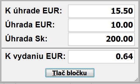 Polia v tomto číselníku sa prepočítajú podľa definičného predpisu, ktorý je uložený v tabuľke cisel\euro_def.